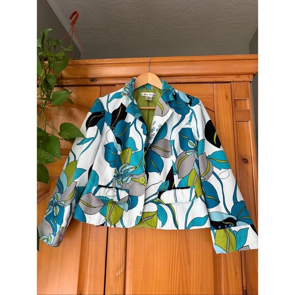 Marisa Christina Jackets & Blazers - Marisa Christina Floral Crop Jacket / Blazer (Size M)